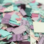 assorted-color printer paper lot